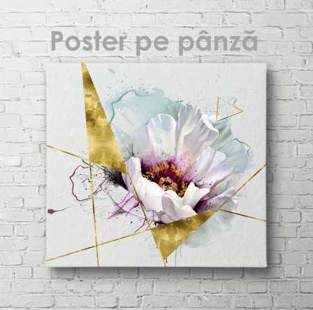 Poster, Floare albă plină de farmec