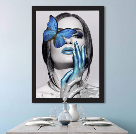 Tablou, Fluture albastru