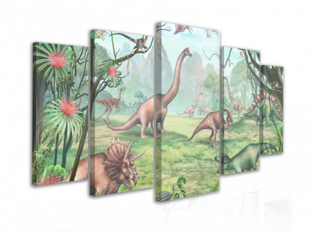 Tablou modular, Dinozaurii în junglă