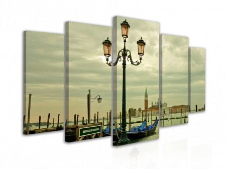 Tablou modular, Lampă stradală pe fundalul Canalului venețian