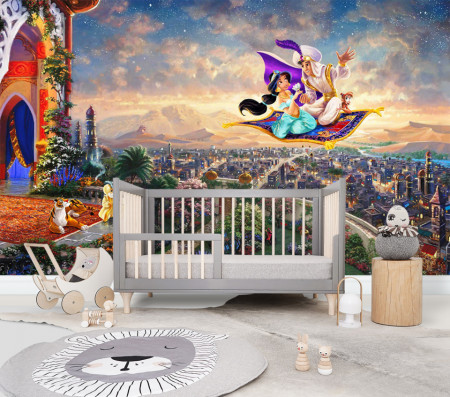 Tapet foto pentru copii, Aladdin și Jasmine