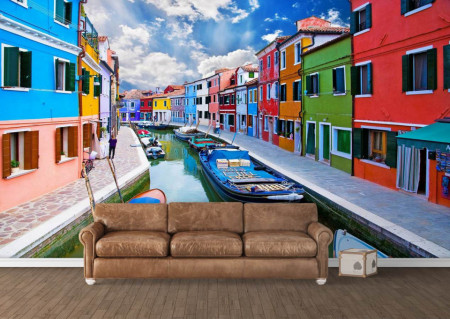 Fototapet, Italia în culori strălucitoare