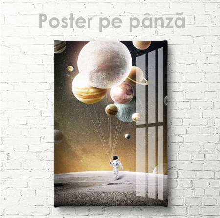 Poster, Astronaut cu planete
