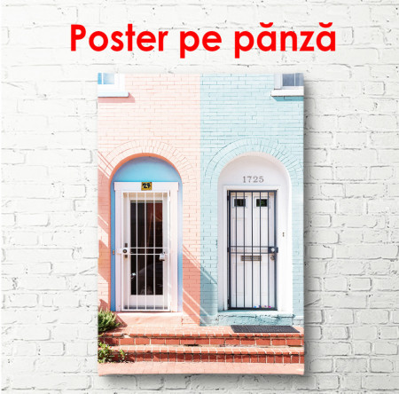 Poster, Casă pentru roz-albastru
