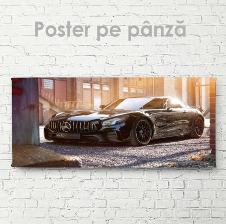 Poster, Mercedes negru lucios