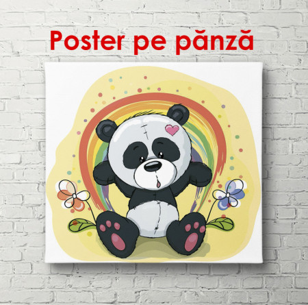 Poster, Panda și curcubeu