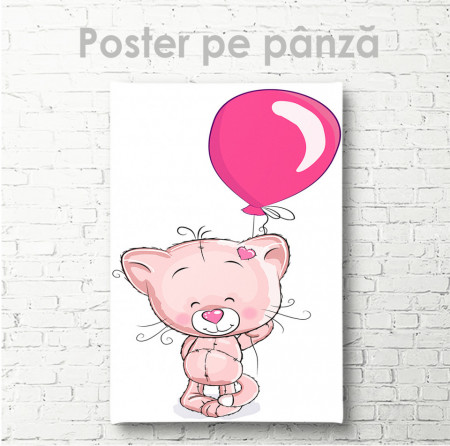 Poster, Pisica cu balon