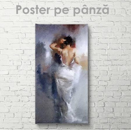 Poster, Fată în rochie albă