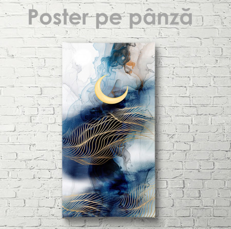 Poster, Luna pe un fundal abstract