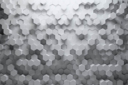 Fototapet 3D, Textură hexagonală