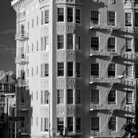 Fototapet, Clădire alb-negru
