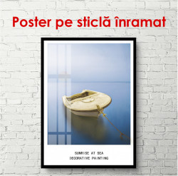 Poster, Barca galbenă pe marea albastră