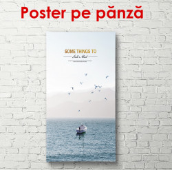 Poster, Barca în ocean