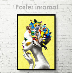 Poster, Fata cu păsări
