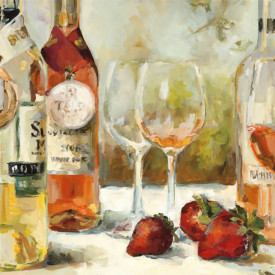 Poster, Masa cu sticle de vin