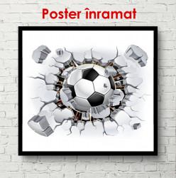 Poster, Mingea de fotbal care sparge un perete