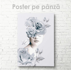 Poster, O coroană de flori albastre delicate