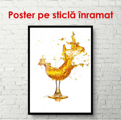Poster, Paharul abstract cu băutura portocalie