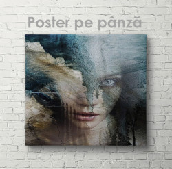 Poster, Portret abstract al unei fete