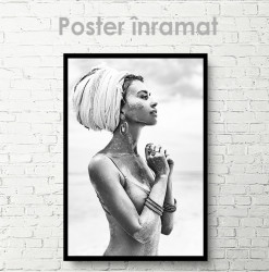 Poster, Portretul alb-negru al unei fete