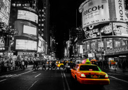 Poster, Taxi galben în orașul nocturn