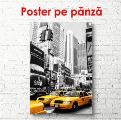 Poster, Taxi galben într-un oraș