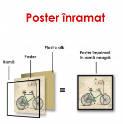 Poster, Bicicleta pe un fundal bej