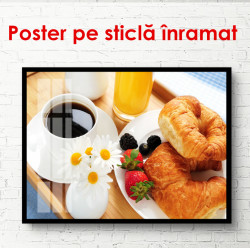 Poster, Cafea cu croissant