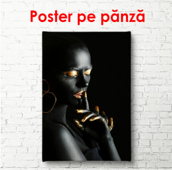 Poster, Fată neagră cu machiaj auriu
