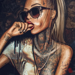 Poster, Fată tatuată