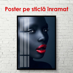 Poster, Femeie cu buze roșii
