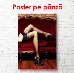 Poster, Femeie cu ciorapi