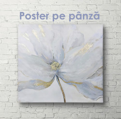 Poster, Floare delicată cu margini aurii