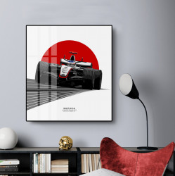 Poster, Formula 1 pe un semicerc roșu