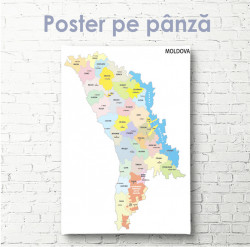 Poster, Harta politică a Republicii Moldova