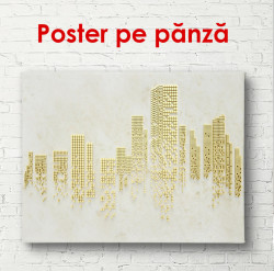 Poster, Orașul abstract în tonuri aurii