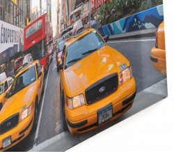 Tablou modular, Mașini de taxi în oraș