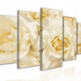 Tablou modular, Trandafiri albi