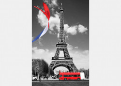 Fototapet, Turnul Eiffel alb-negru