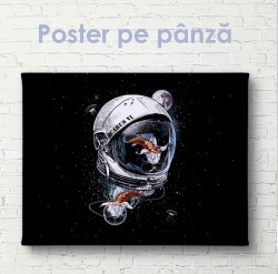 Poster, Costum spațial astronaut și pește