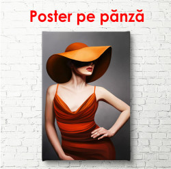 Poster, Doamnă în pălărie roșie