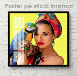 Poster, Fata cu papagal