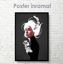 Poster, Fată cu părul alb