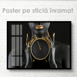 Poster, Fată neagră cu ceas