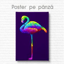 Poster, Flamingo multicolor