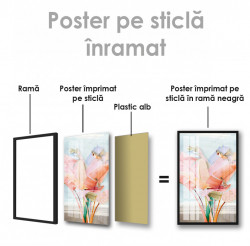 Poster, Floare strălucitoarePoster, Frunze roz