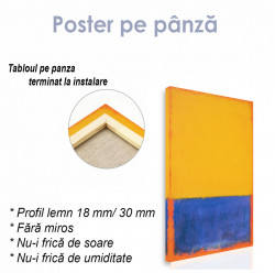 Poster, Galben, albastru, portocaliu