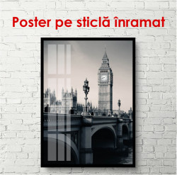 Poster, Londra alb- negru