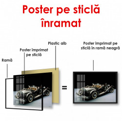Poster, Mercedes retro