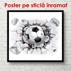 Poster, Mingea de fotbal care sparge un perete